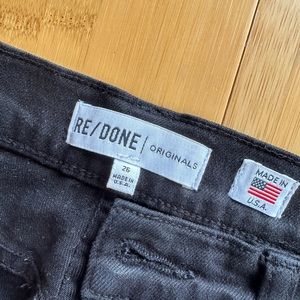 Re/Done highrise stovepipe jeans in black